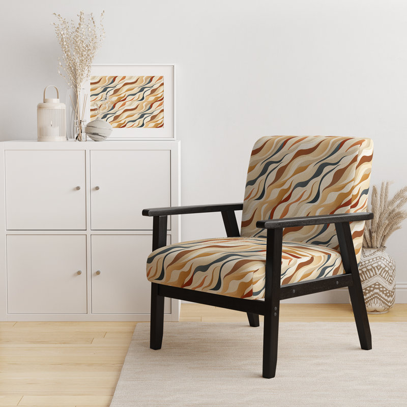 Fauteuil rembourré d'appoint tropical D, Motif tropical zen de bois de grève I