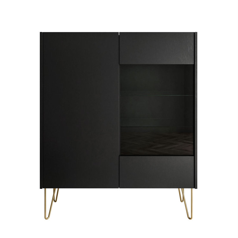 Zarine 2 - Door Mirrored Standard Accent Cabinet