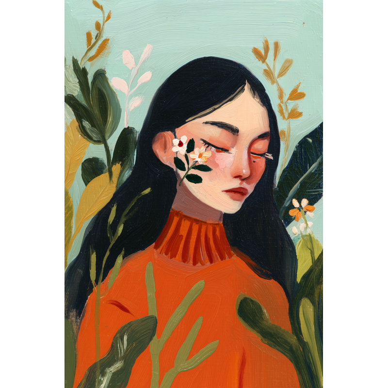 Art mural sur toile tendue Garden Muse, L 12 po x H 16 po x P 1 po