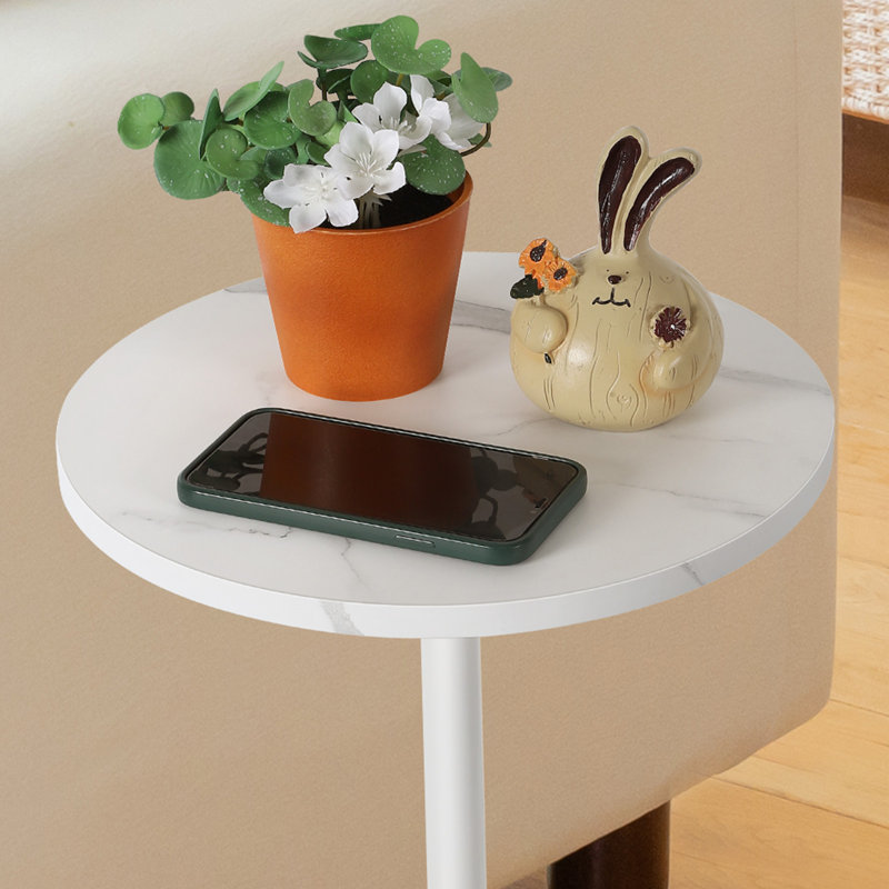 Ashay End Table, White