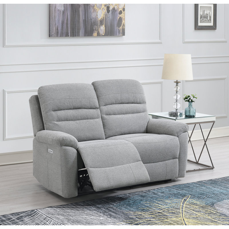 Kriwox 2 Seater Electric Reclining Loveseat, Grey