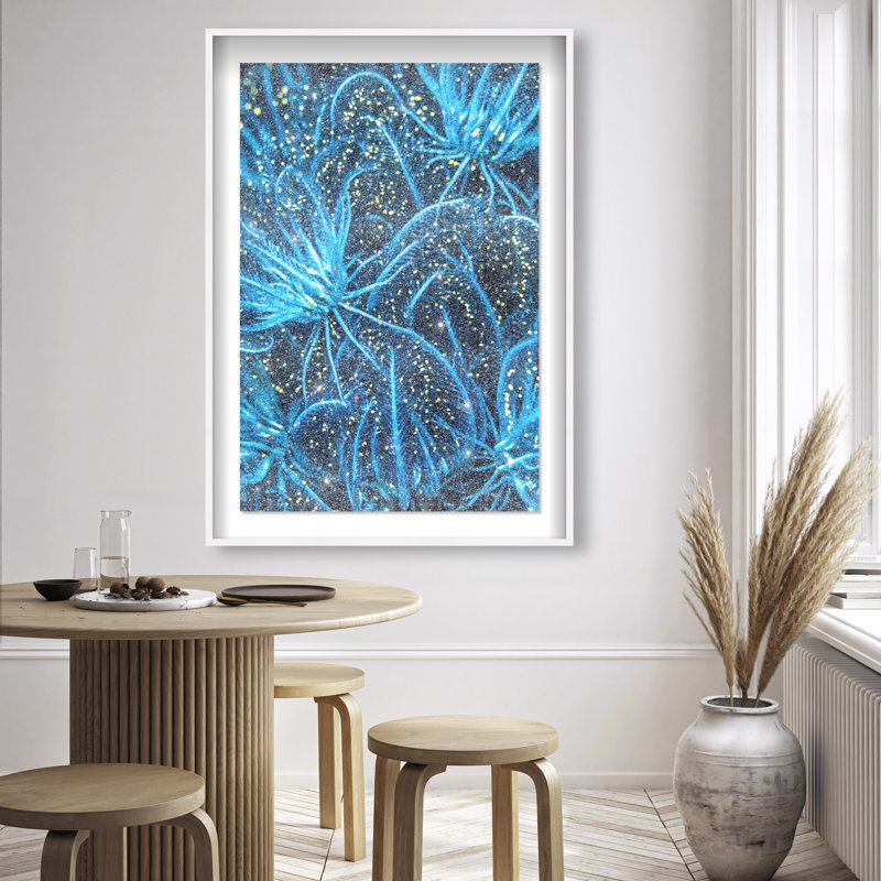 Neon Garden Print by Oliver Gal, 46.5"H x 31.5"W, White Shadowbox