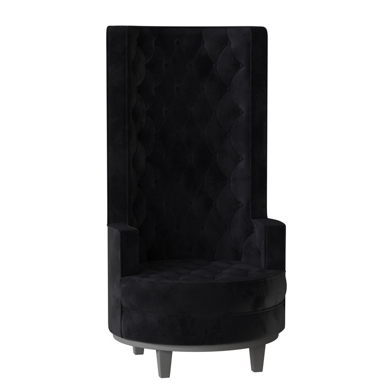 Norma Upholstered Wingback Chair, Gabrielle Pearl, Mossy Gray