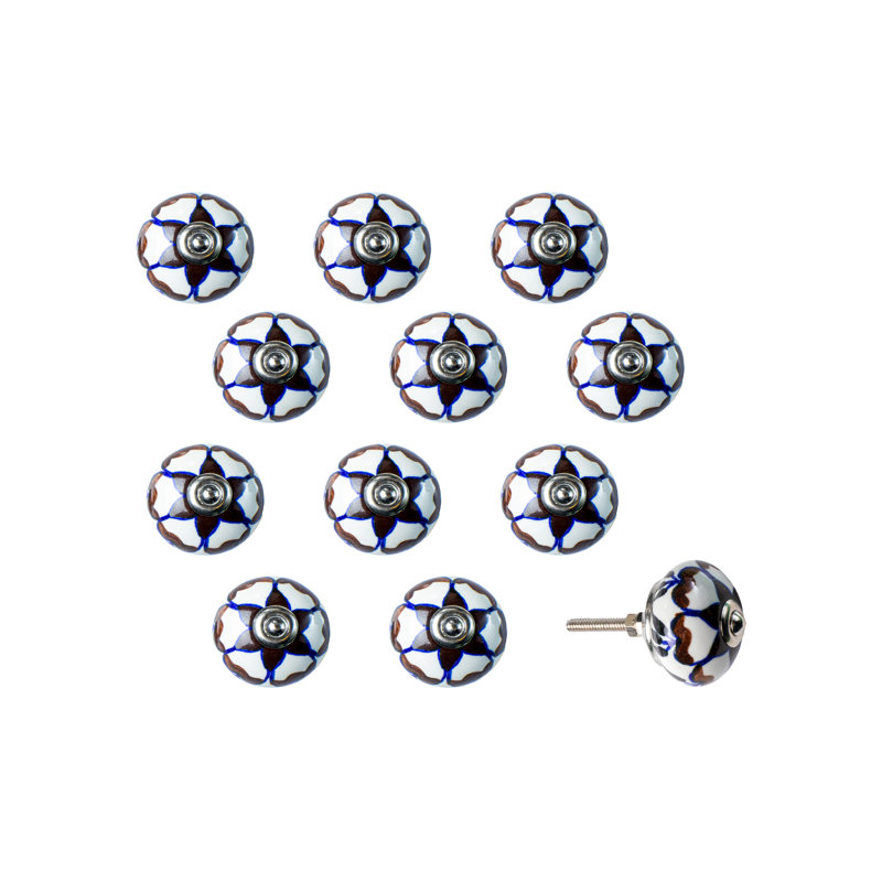 Multipack de boutons de champignon de 1,5 po de diamètre peint à la main