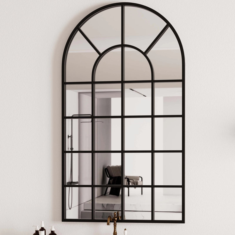 Miroir d'appoint Bayliff, 50 po x 29 po, Panneau de fenêtre
