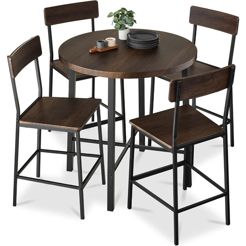 Ensemble de salle à manger 5 pièces à hauteur de comptoir moderne pour cuisine, salle à manger