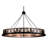 Rustic Lodge 8 - Light Drum Chandelier