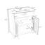 Meuble-lavabo de salle de bain avec verre trempé et portes à fermeture douce-2096454676