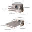 Space Saving Sofa Bed with Under-Seat Storage, 2-Size Convertible Sleeper with Latex Mattress for Flats & Living Rooms, Grey & White（128CM）