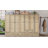 2-Piece Wardrobe Set with Rattan Doors, Hanging Rods, Shelves and Drawers, Large Bedroom Closet Storage System