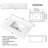 White Sintered Stone Bathroom Vanity Top 37 Inch With 4" Backsplash And Pre-Drilled Faucet Socket For 37" Rectangular Basin