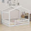 Structure de lit en bois avec clôture-914200449
