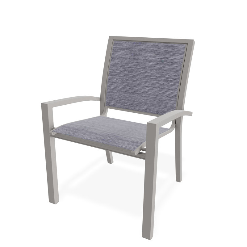 Chaise de café empilable Kendall, Gris chaleureux, Brooks