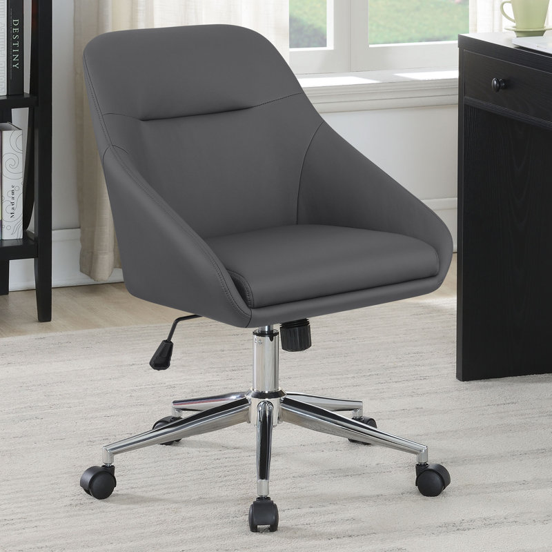 Chaise de bureau rembourrée et réglable pour bureau à domicile, Gray