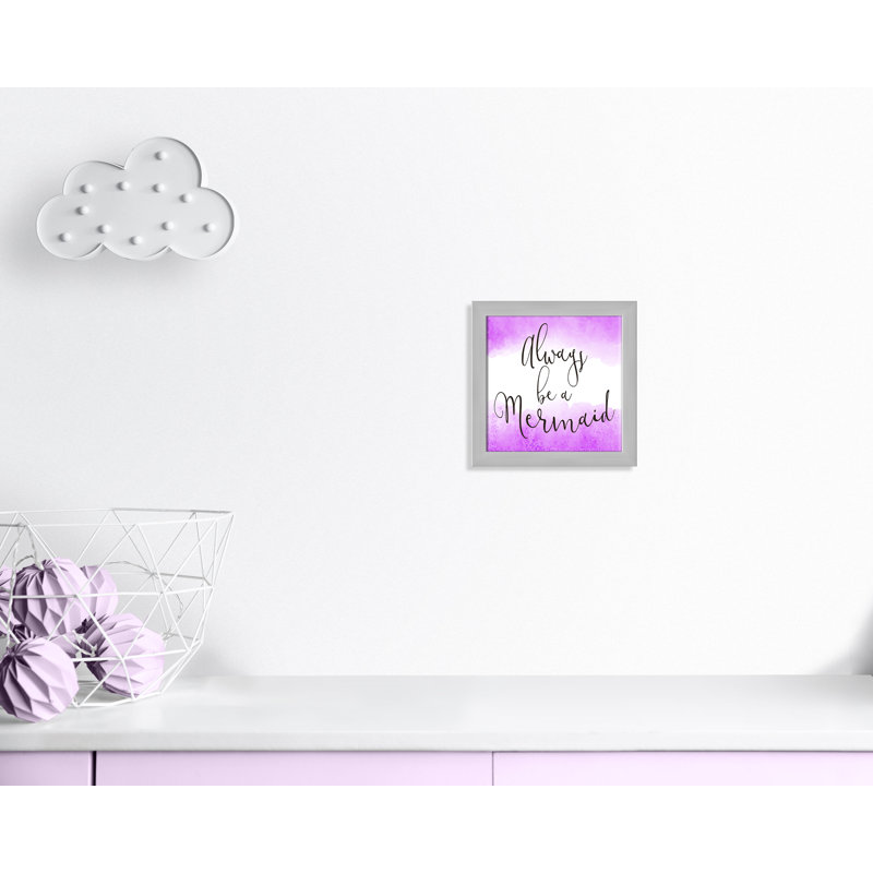 Toujours être un sirène 2, H 14 po x l 14 po x P 0,63 po, Encadré plat argent