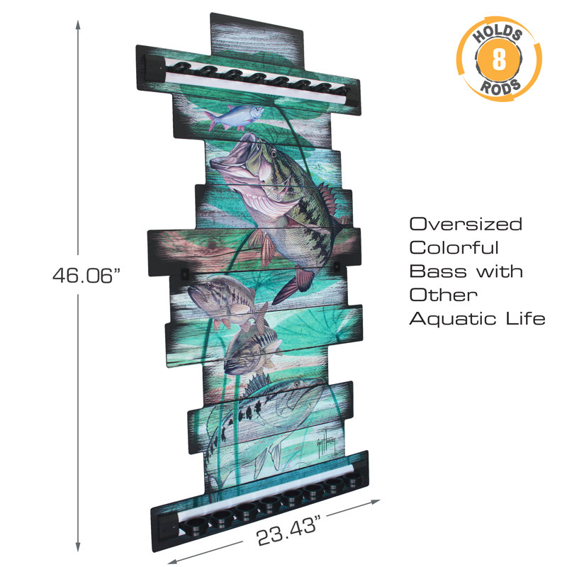 Guy Harvey Bass 8 Rod Wall Rack