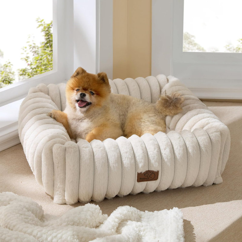 Canapé pour chat blanc moyen, Blanc, H 17,7 po x l 11,8 po x P 1,97 po