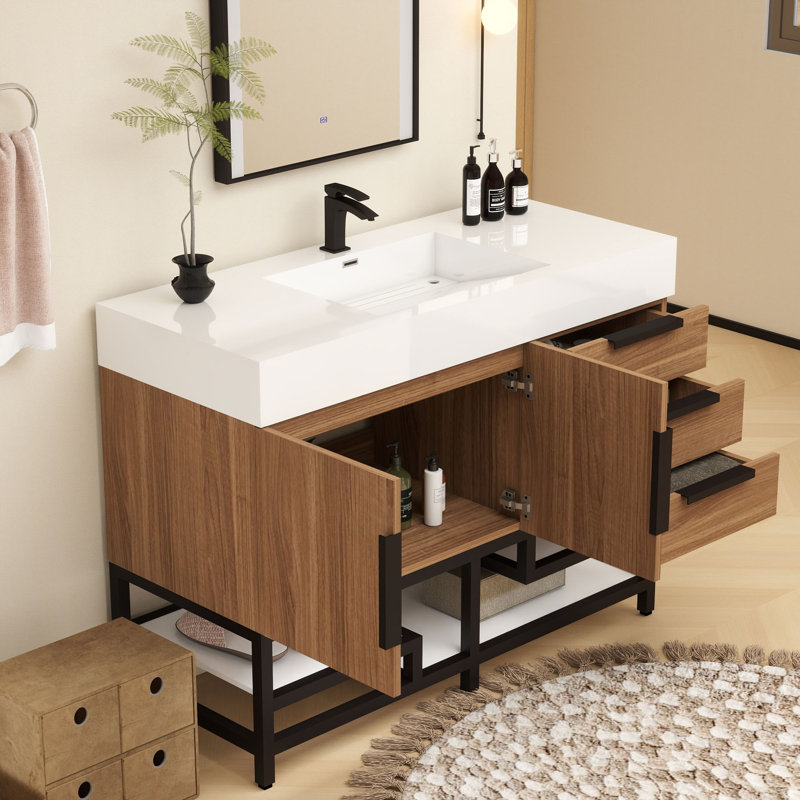 48'' Free Standing Single Bathroom Vanity, Wood