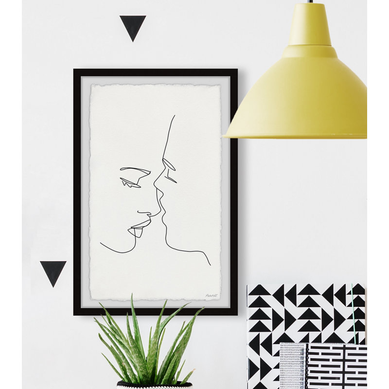 Just a Kiss par Marmont Hill - reproduction de cadre photo, H 30 po x l 20 po x P 1,5 po