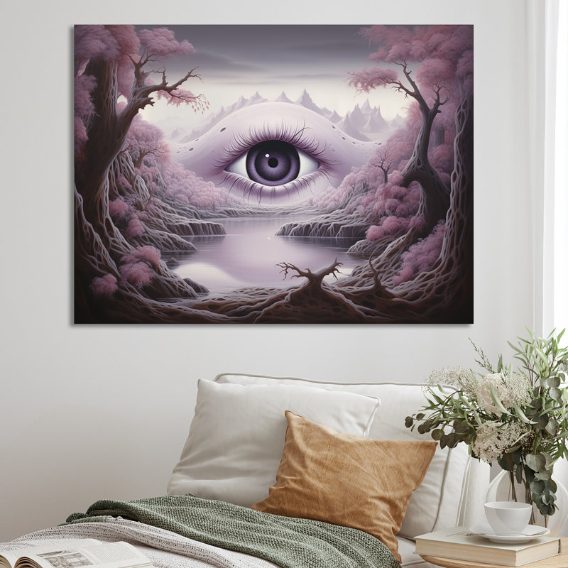Minds Eye - paysage surréaliste, H 34 po x l 44 po x P 1,5 po, Toile tendue