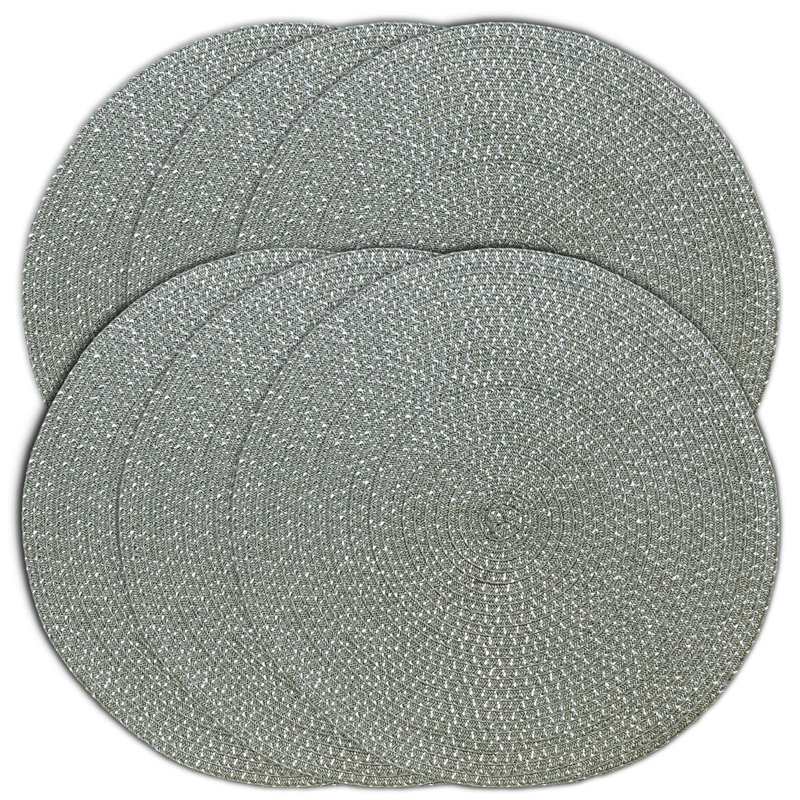 Hoytville Solid Colour Round Placemat, Silver