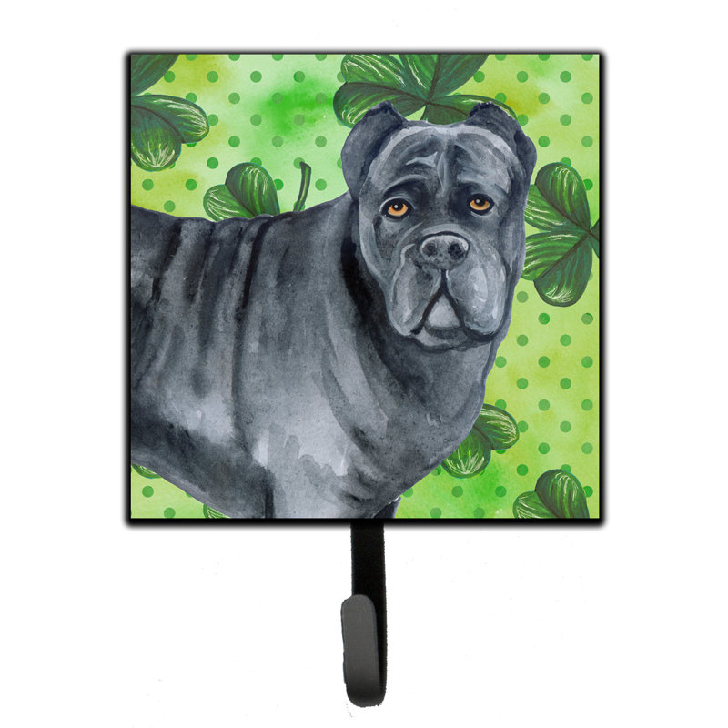 Organisateur de clés murales avec crochets clés st patrick terrier st patrick Markle, Brun / saumon / bleu, Cane corso noir