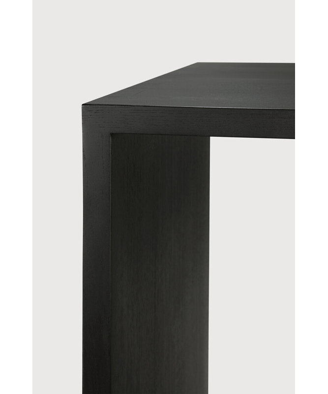 U Solid Wood Writing Desk, Oak Black, 30" H x 63" W x 31.5" D