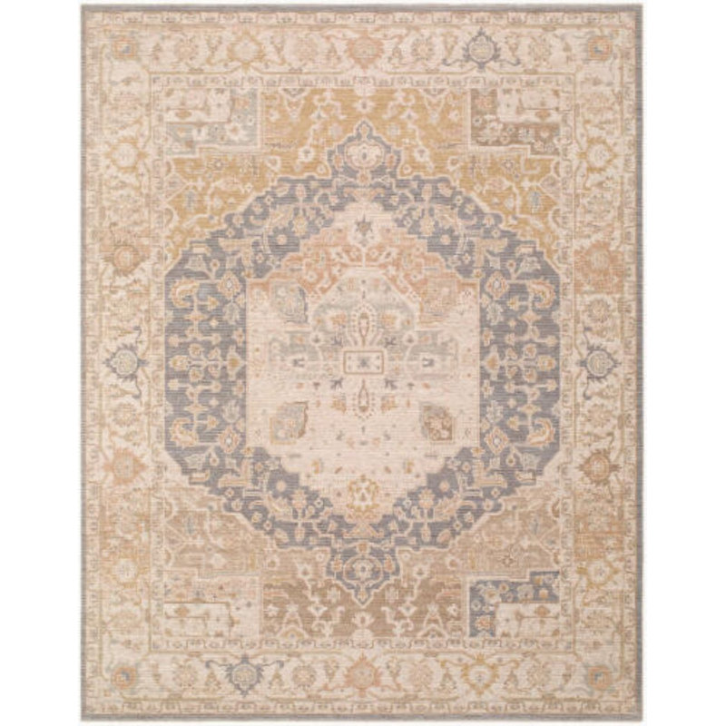 Ladik Machine Woven, Rectangle 9'10" x 13'3", Brown/Tan/Gray