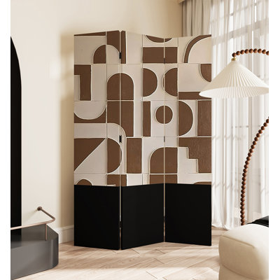 Cloison 3 panneaux pliables Boho