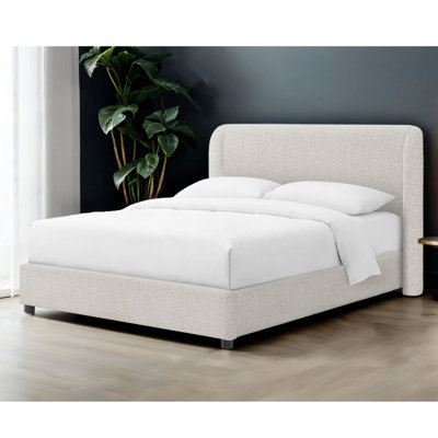 Eduardo Boucle Upholstered Platform Bed