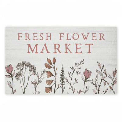 Tapis de porte extérieur Fresh Flower Market Blooms, par Lux + Me Designs, 18 po x 30 po