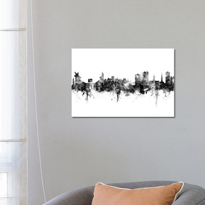 Athens Georgia Skyline by Michael Tompsett - 1 Piece Wall Art on Canvas