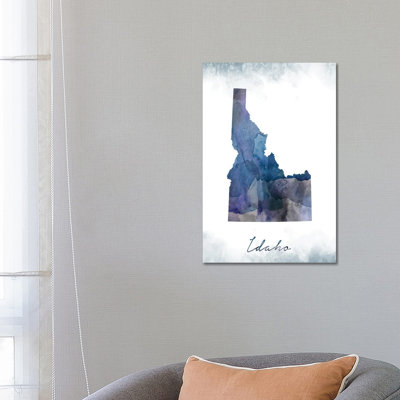 Idaho State Bluish - Wrapped Canvas Painting