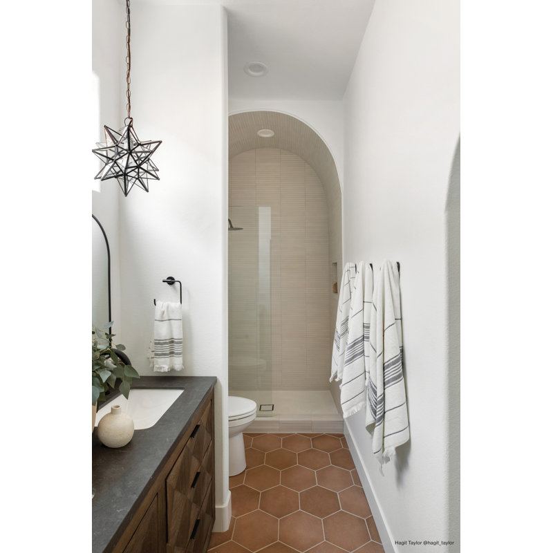 Makoto 18 Pieces - Matte Hexagon Porcelain Tile, Kuroi Black