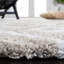 Tapis beige / blanc à motif géométrique touffeté à la main Aderita-162472609