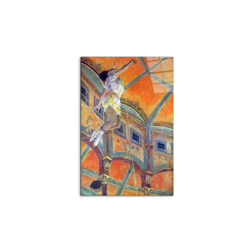 "Miss Lala in Circus Fernando" by Degas Edgar 53×79.5 cm CrystalArt Acrylic Glass Effect, Lightweight Ready to Hang