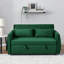 Canapé-lit convertible en velours moderne de 55 pouces avec design escamotable, dossier réglable et accoudoirs amovibles pour le salon