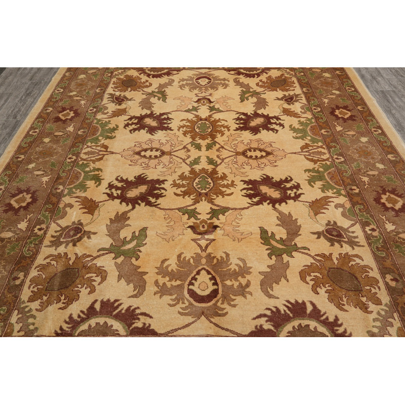 Tapis Oushak beige 8,5 x 10,10 brun # PIX-25753