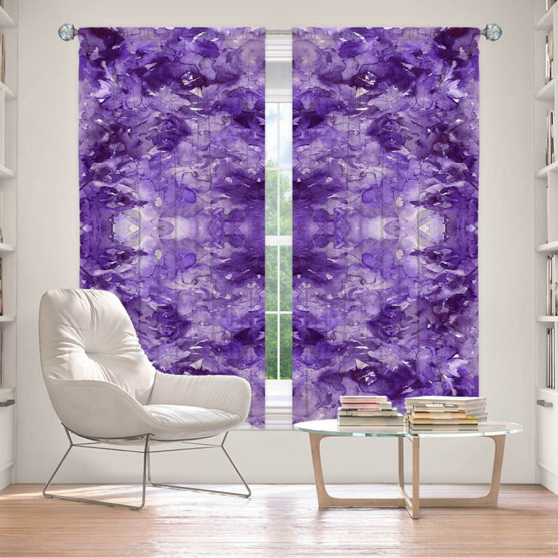 Rideau en polyester, L 40 po x L 52 po, Mauve