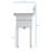 31'' L x 22'' W Silver Freestanding Service Sink