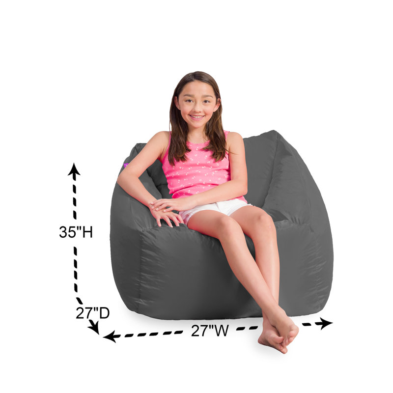Bean Bag Chair Structured Seat for Kids, Teens and Adults, Comfy Bean Bean Bag Chair for Gaming, Reading and Watching TV, Coronado Chair, Multiple Colors and Fabrics