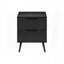 Table d'appoint avec 2 tiroirs - stratifié noir, H 24 po-366910149