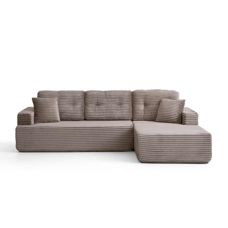 Canapé modulaire en L 4 po