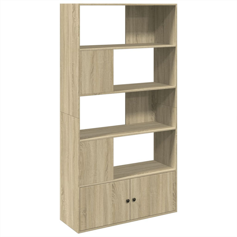 Augustinas 189cm H Bookcase, Sonoma Oak, (5 Shelves) 189cm H x 100cm W x 36cm D