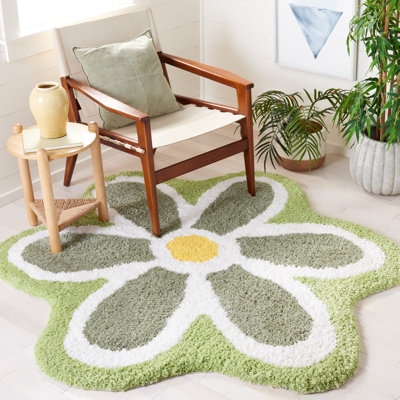 Tapis ivoire / vert Kanesia Novelty 902