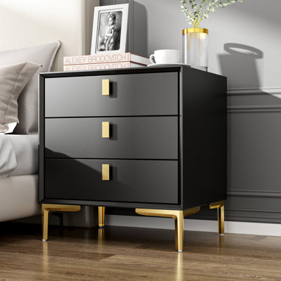 21.3"H Nightstand With 3 Drawers