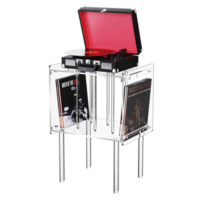 Audio Rack, Acrylic Record Player Table