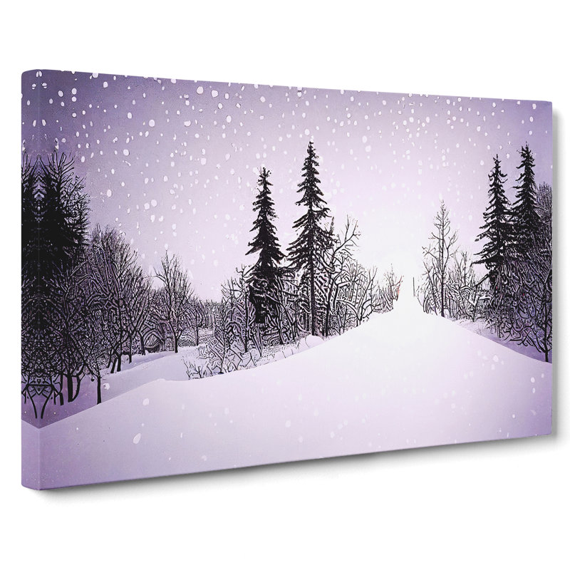 Pine Tree Forest Winter Vol.6 - Wrapped Canvas, 35cm H x 50cm W x 3cm D