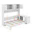 Grand lit escamotable avec bureau, tablettes et armoires-1104994222