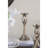 D4.5X11.5" Gold Aluminum Pillar Holder With Abstract Lady Design